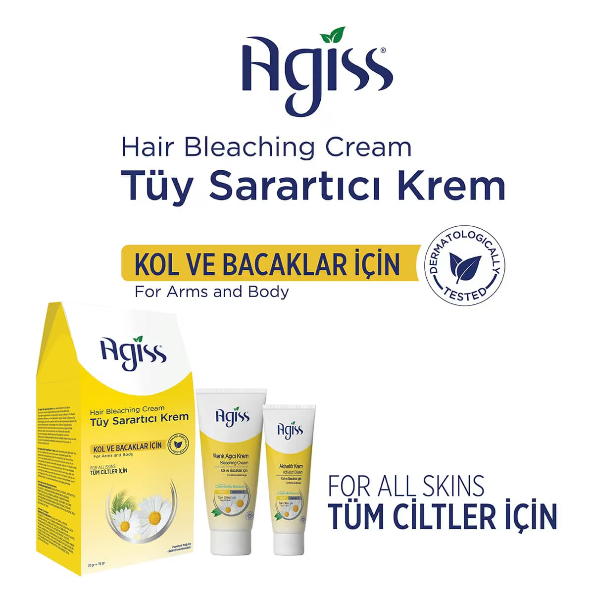 Agiss Tüy Sarartıcı Krem 70 ml + 35 ml 2