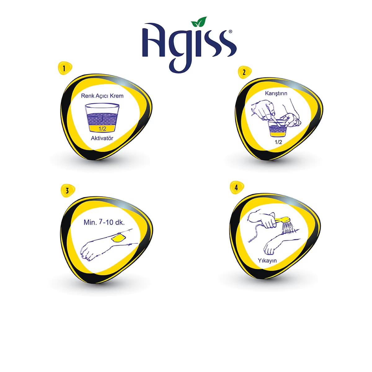 Agiss Tüy Sarartıcı Krem 70 ml + 35 ml 3