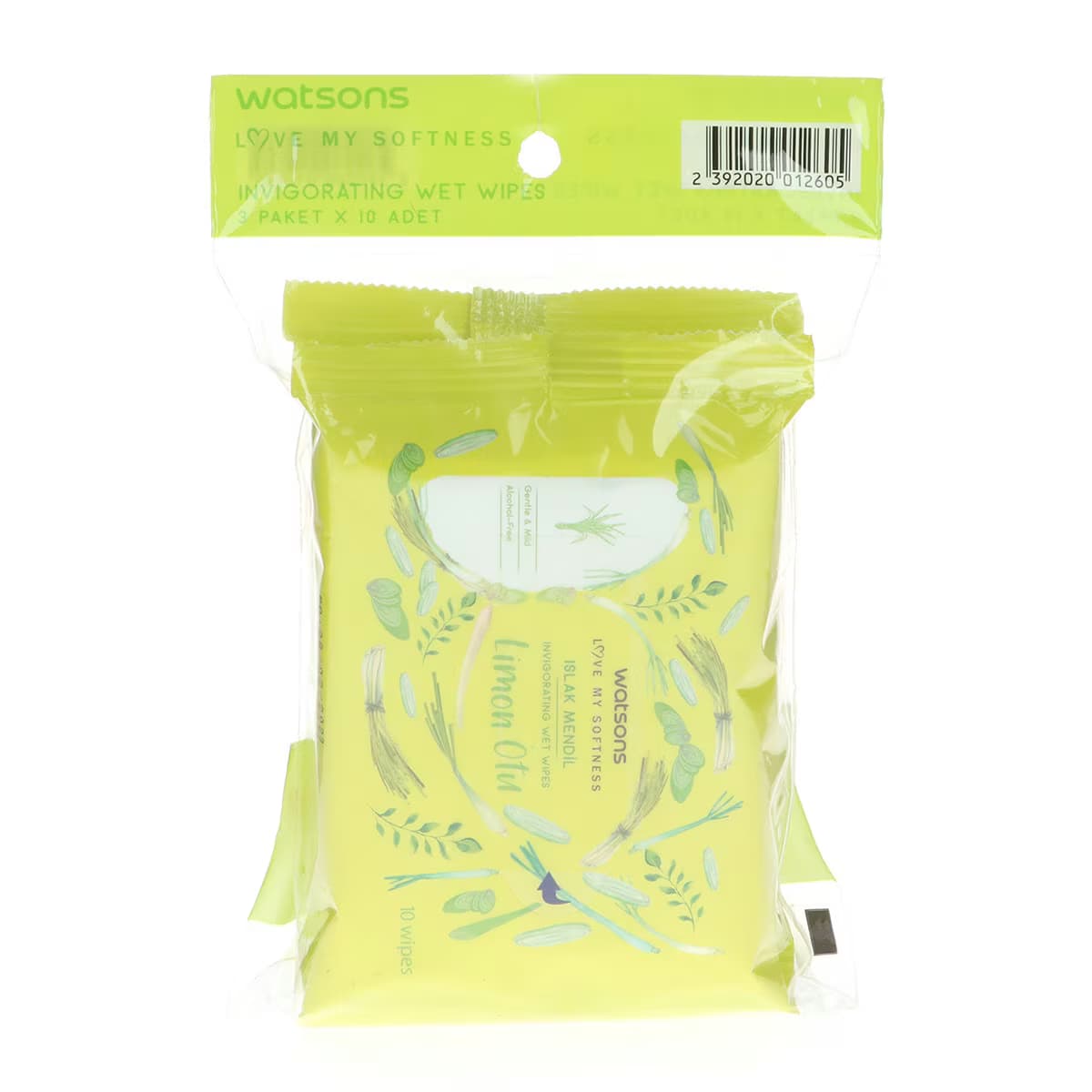 Watsons Islak Mendil Limon Otlu 3x10 Adet 2