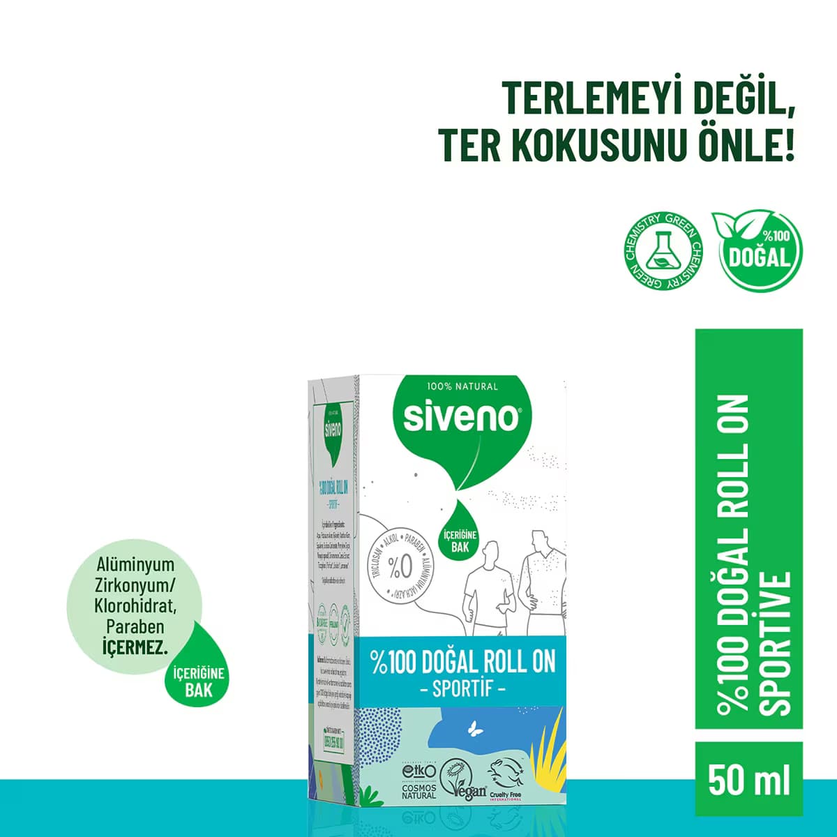 Siveno Doğal Roll On Sportive 50 ml 2