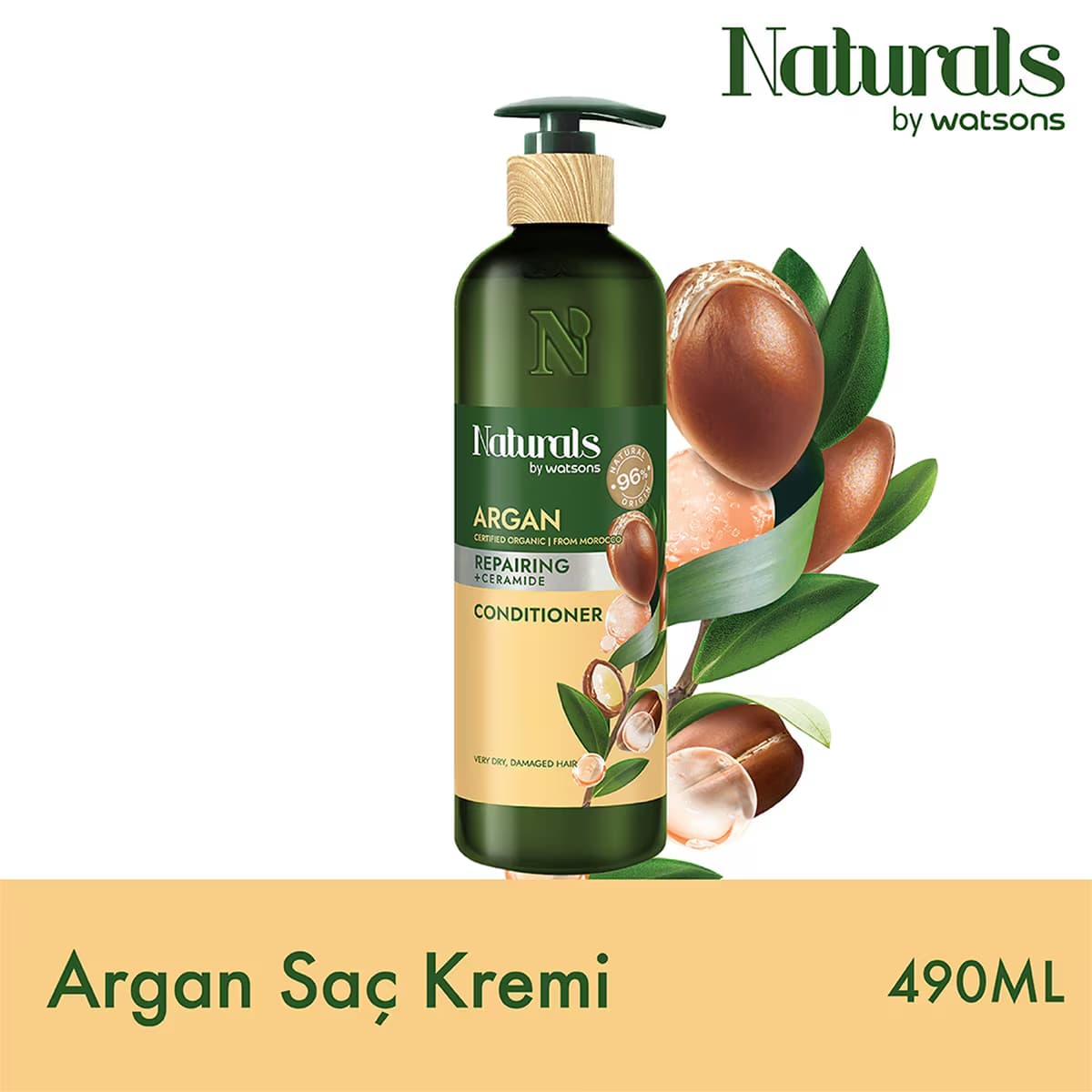 Naturals By Watsons Argan Saç Kremi 490 ml 4