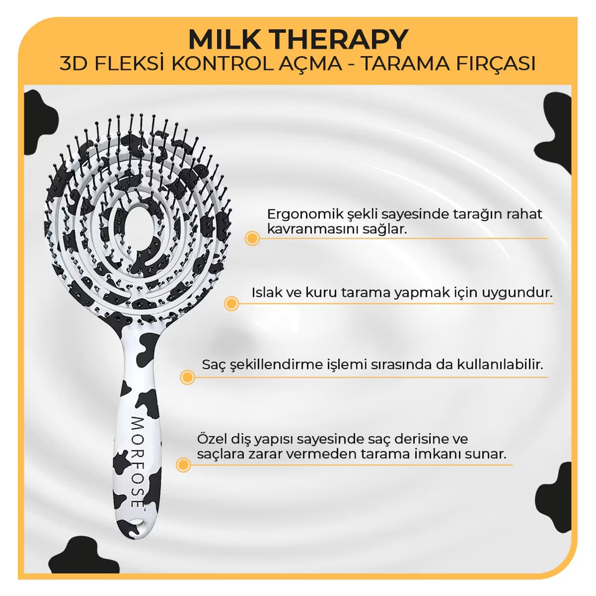 Morfose Milk Therapy Oval Saç Tarağı 3