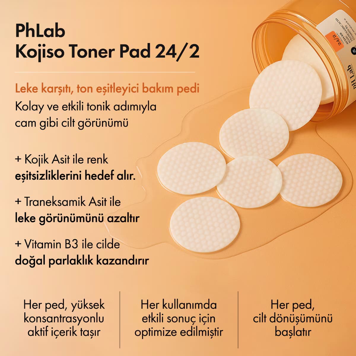 Ph Lab Kojiso Toner Pad 60'lı 200 ml 4