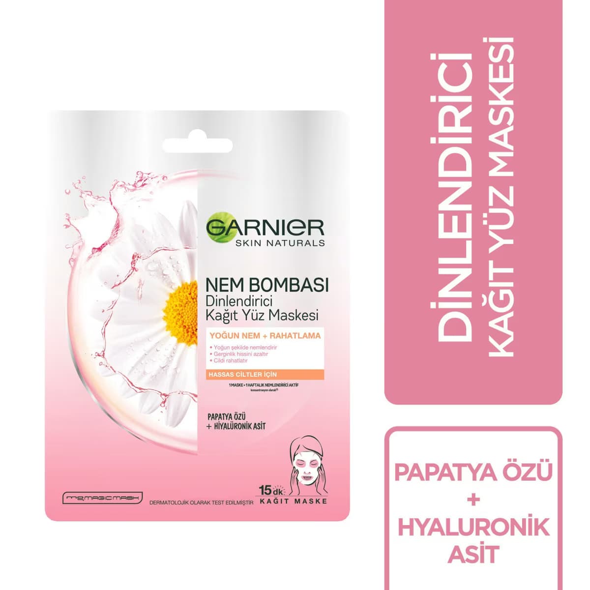 Garnier Kağıt Yüz Maskesi Dinlendirici 8ml 2