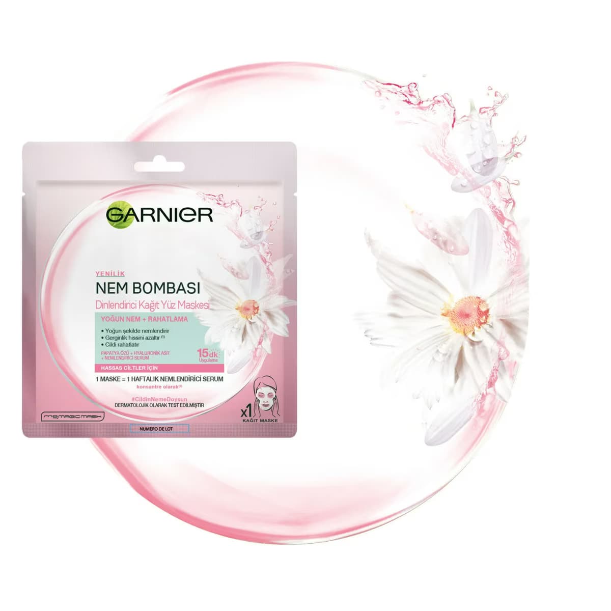 Garnier Kağıt Yüz Maskesi Dinlendirici 8ml 3
