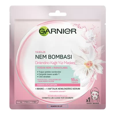 Garnier Kağıt Yüz Maskesi Dinlendirici 8ml