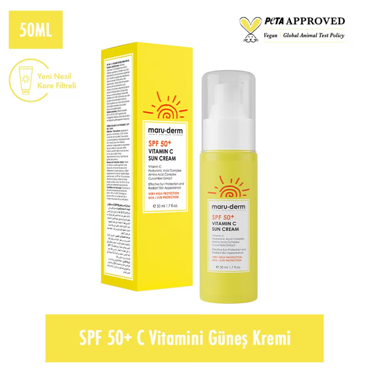 Maruderm C Vitamini Güneş Kremi Spf50+ 50 ml 2