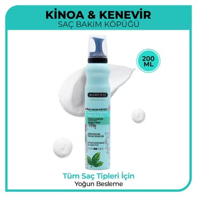 Morfose Saç Bakım Köpüğü Kinoa&Kenevir 200 ml