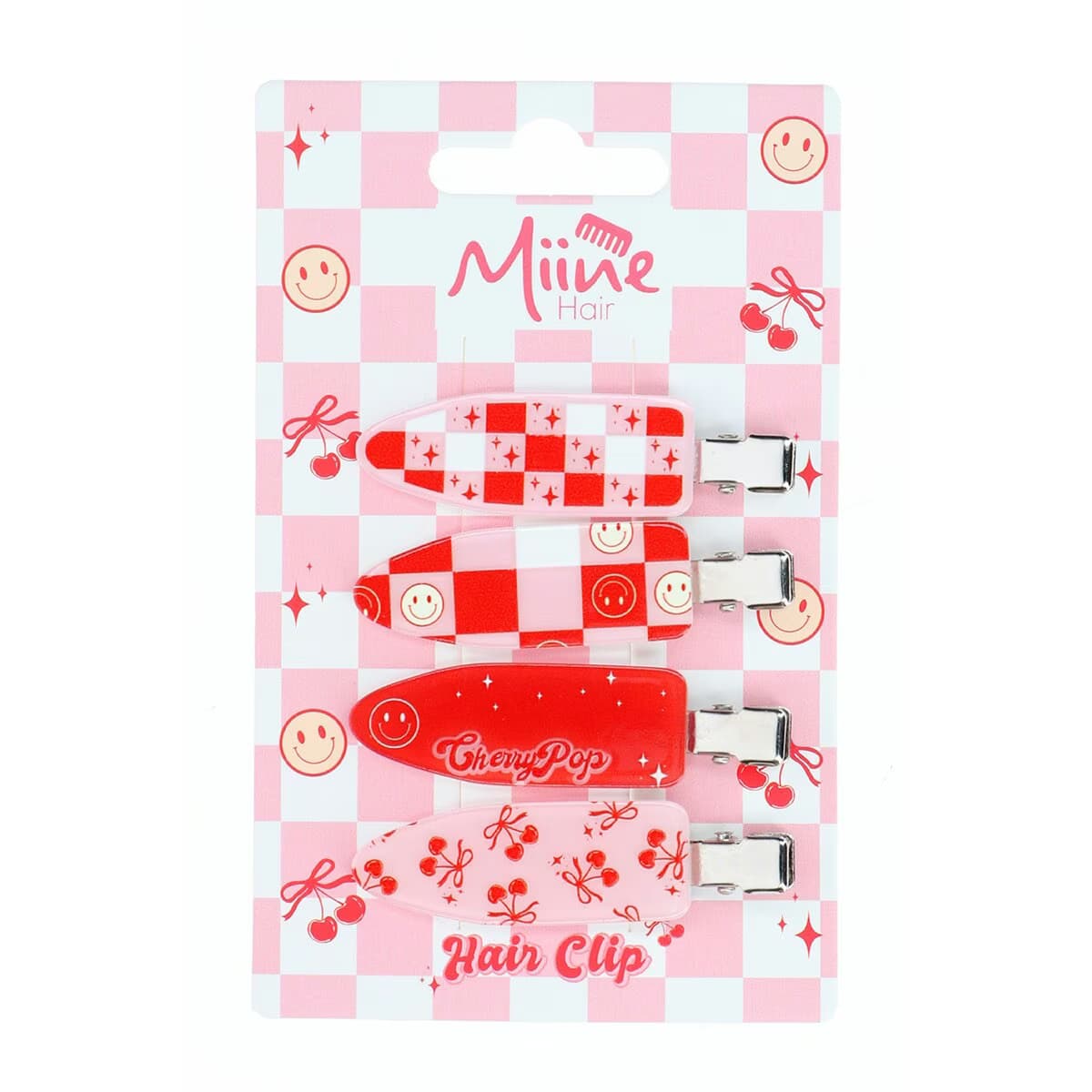 Miine Cherry Pop Saç Tokası Seti 4'lü