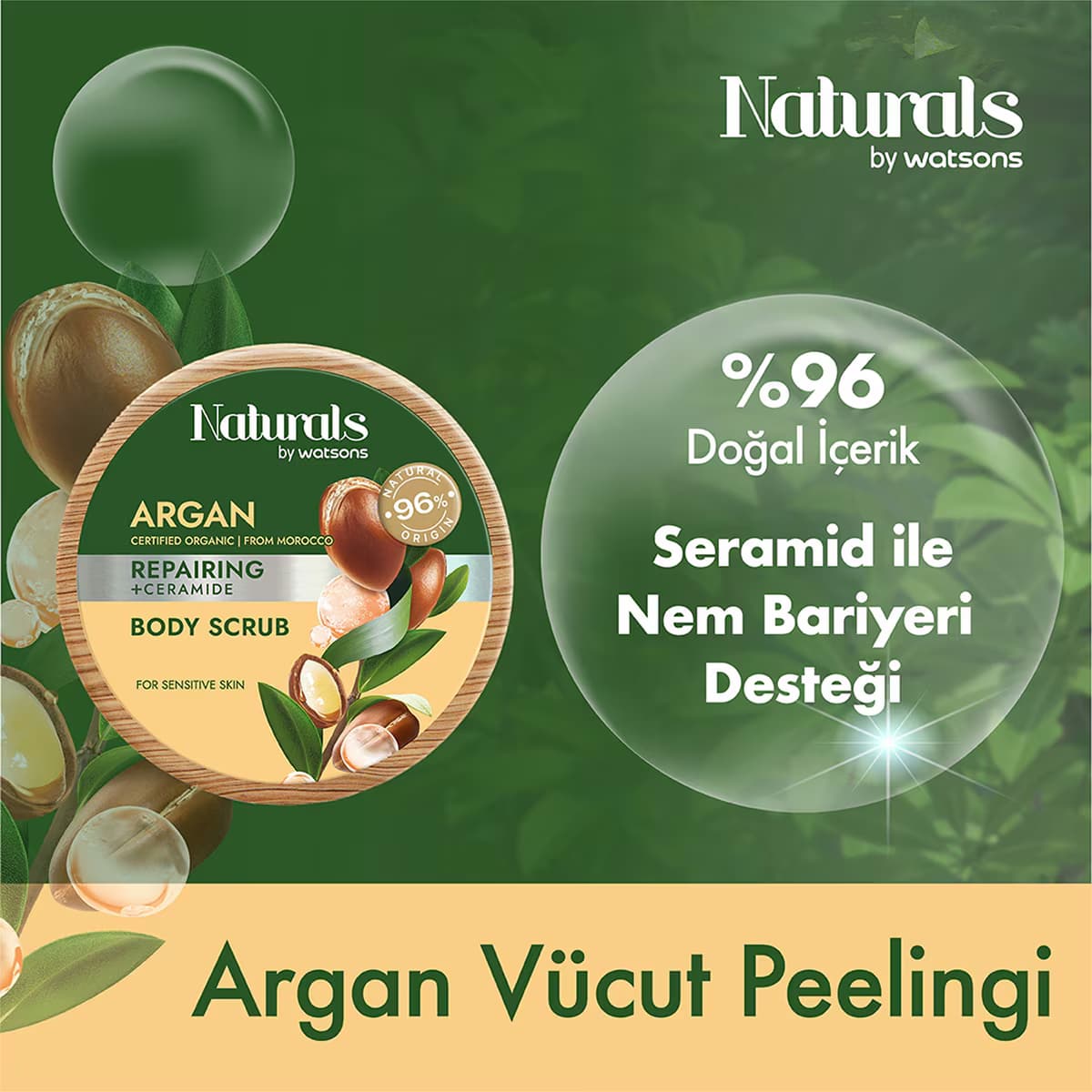 Naturals By Watsons Argan Vücut Scrub 200G 2