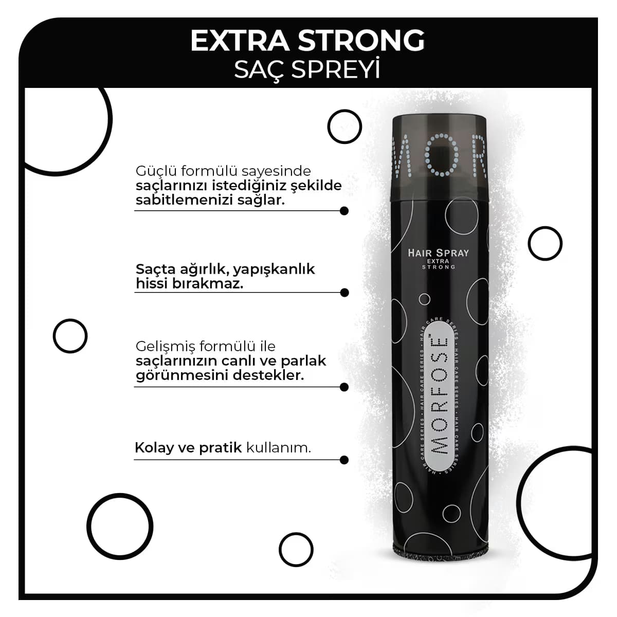 Morfose Extra Strong Saç Spreyi 270 ml 4