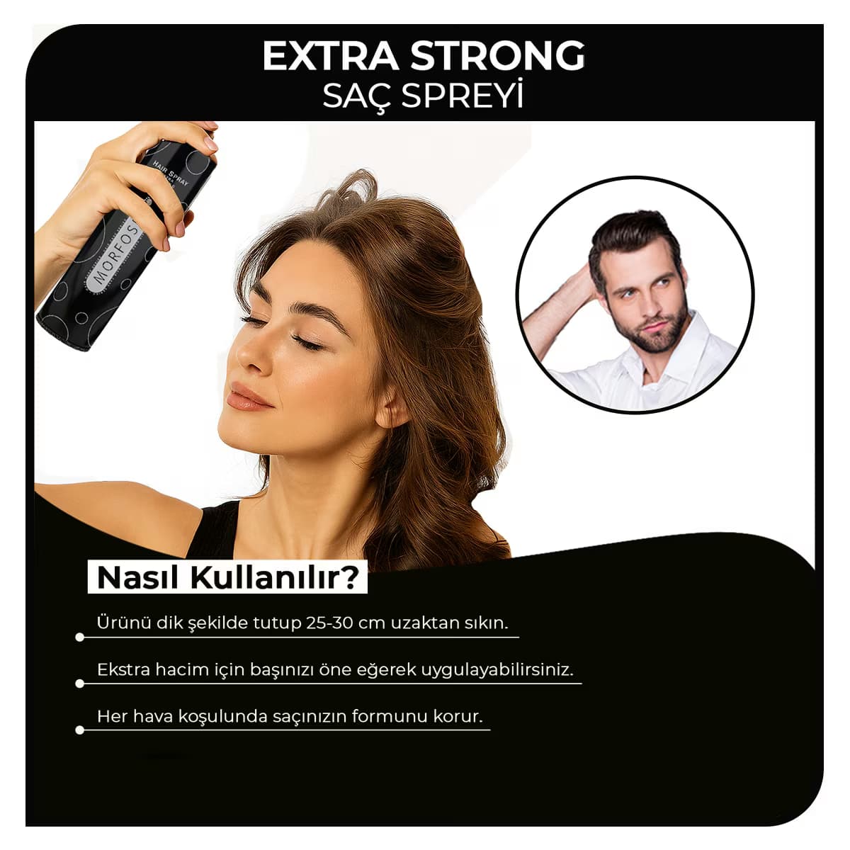 Morfose Extra Strong Saç Spreyi 270 ml 5