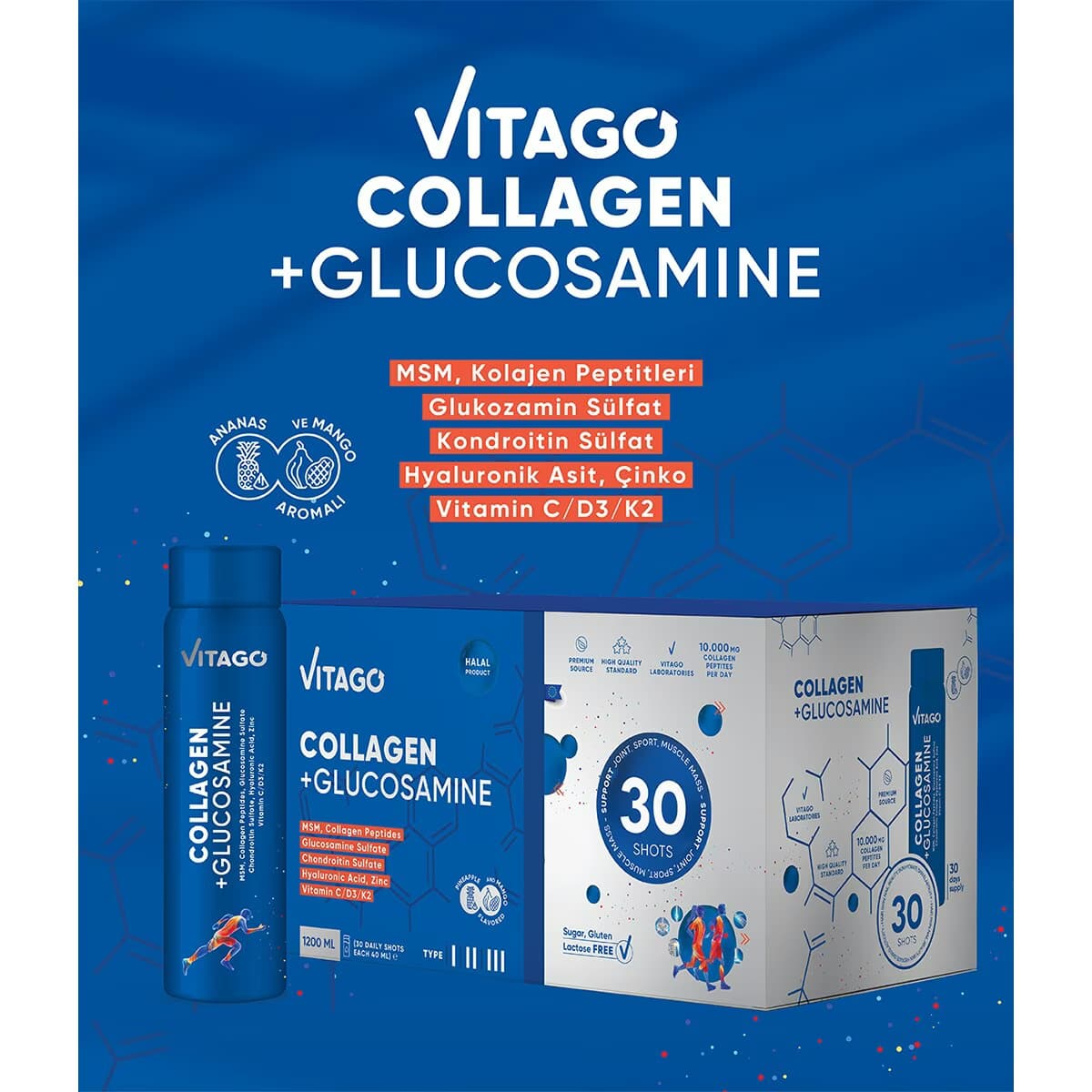 Vitago Collagen+Glukozamin Shot 30x40 ml 4