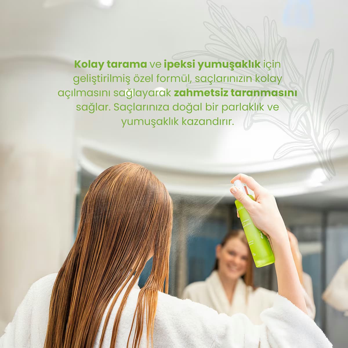 Bade Natural Saç Bakım Sütü Biberiye 100 ml 2