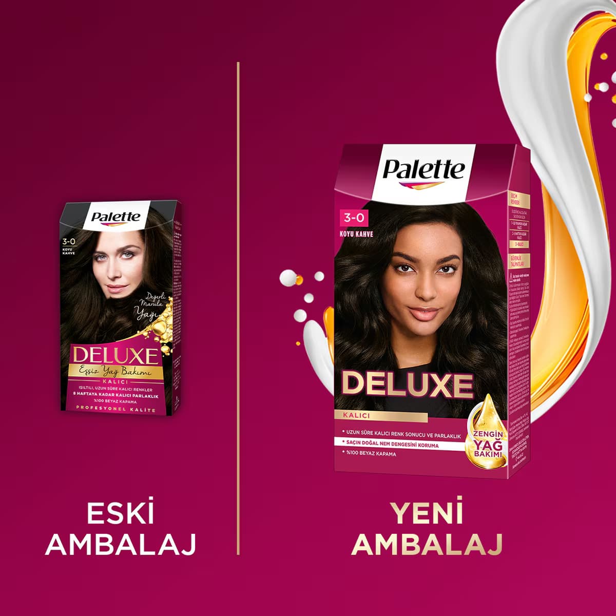 Palette Deluxe Saç Boyası 3-0 Koyu Kahve 5