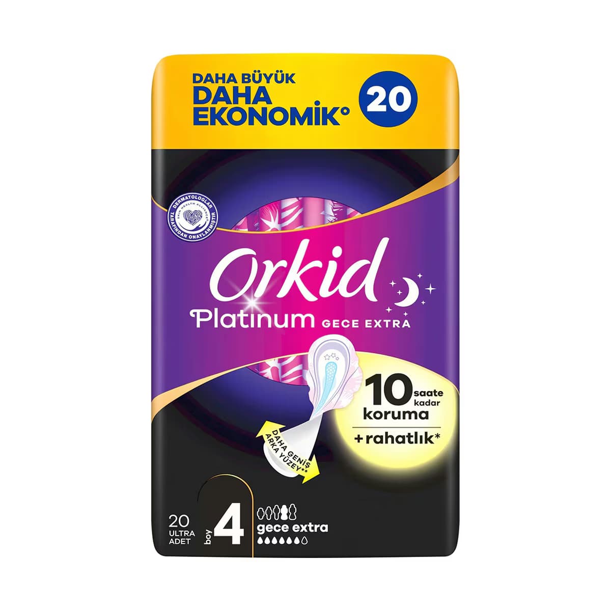 Orkid Platinum Dörtlü Gece Extra 20'li 2