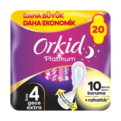 Orkid Platinum Dörtlü Gece Extra 20'li