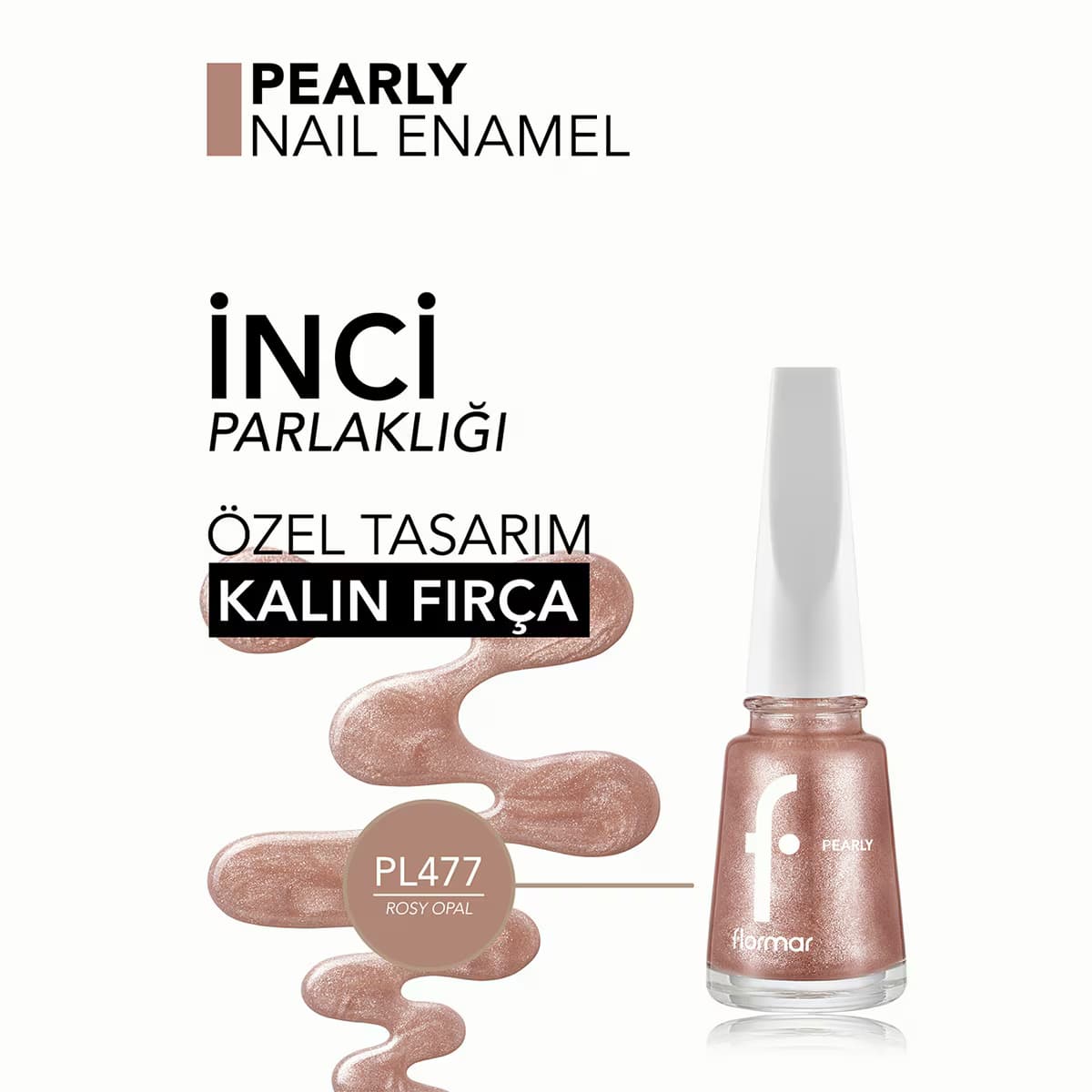 Flormar Pearly Oje No: 477-Rosy Opal 4