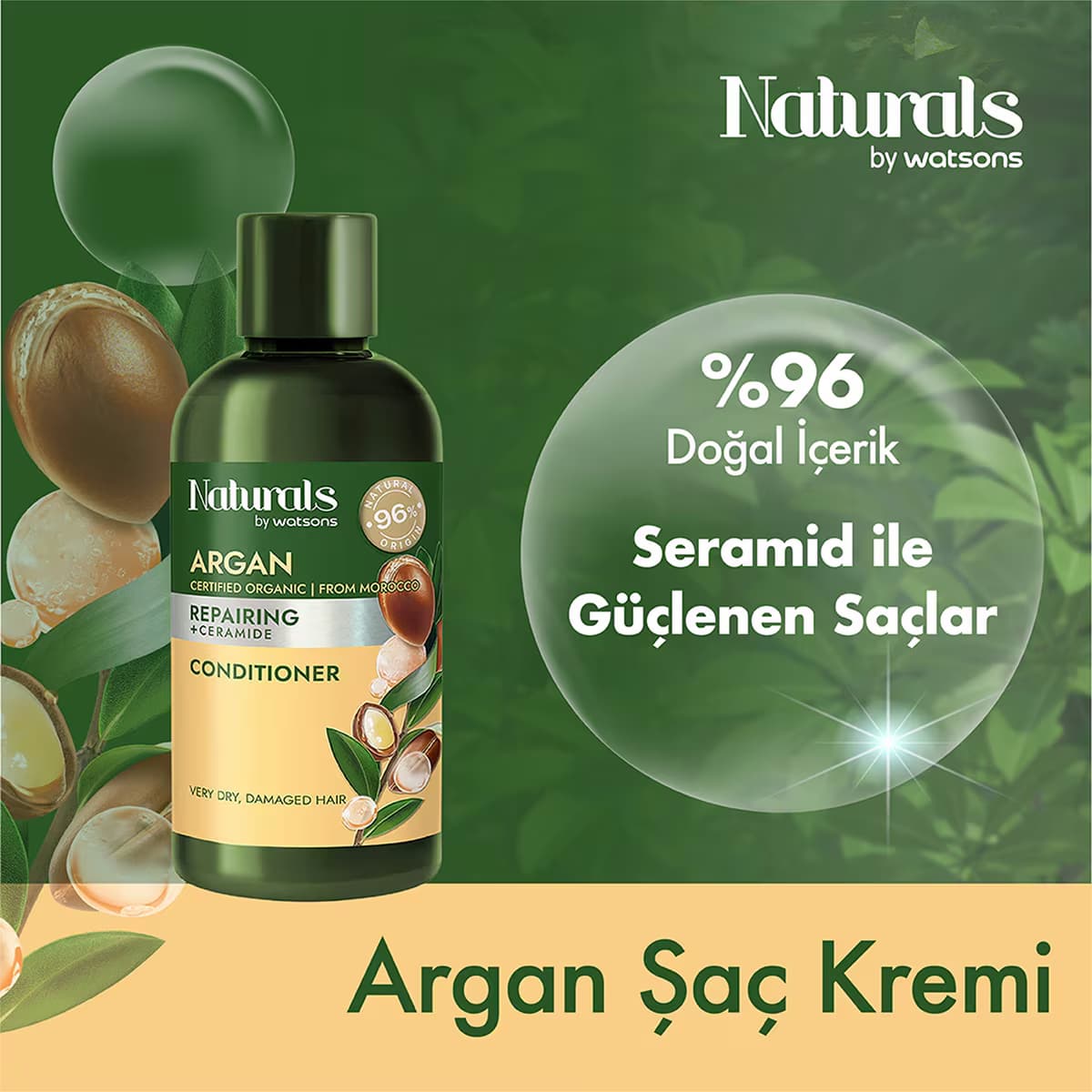 Naturals By Watsons Argan Saç Kremi 100 ml 2