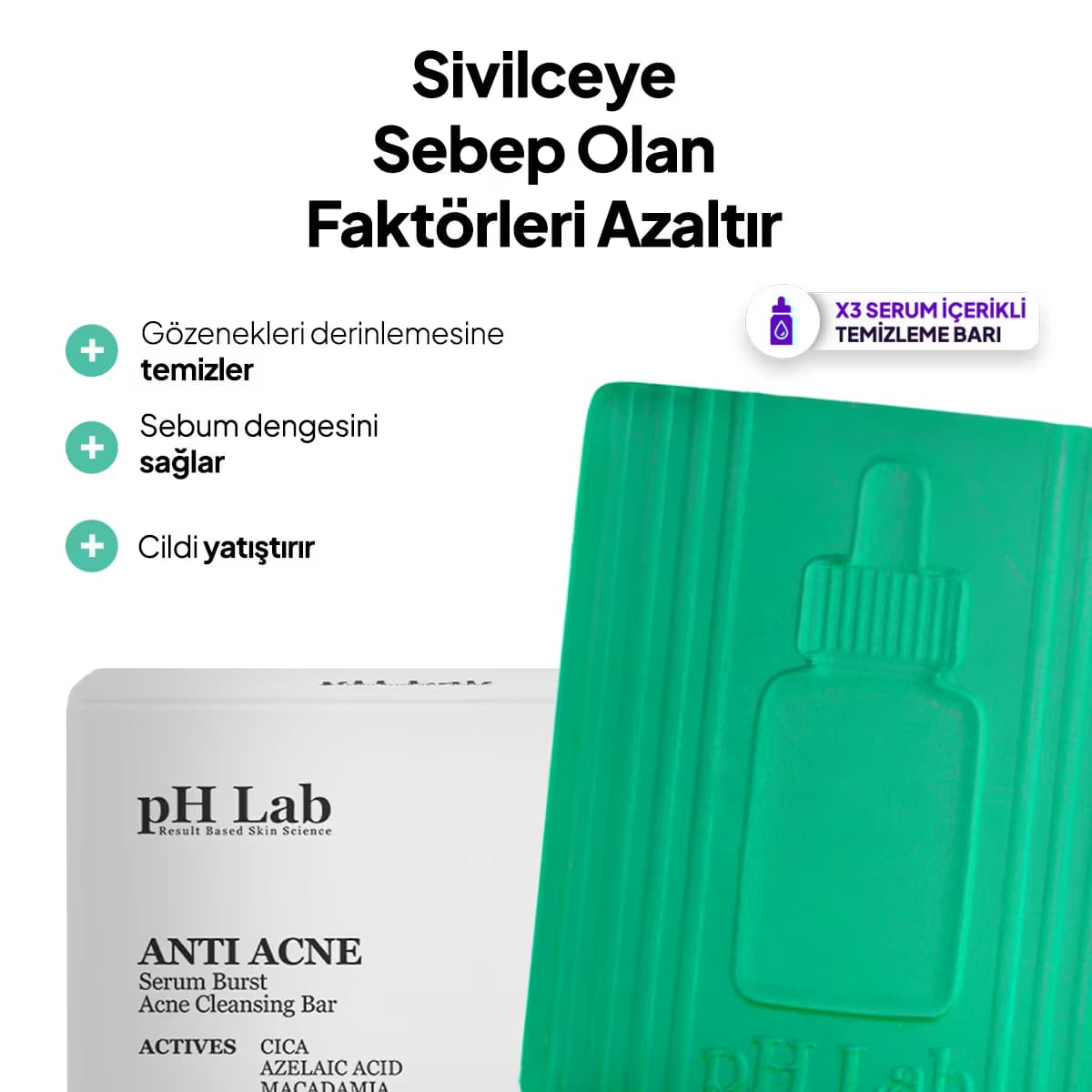 Ph Lab Anti Akne Temizleme Bar 50 ml 3