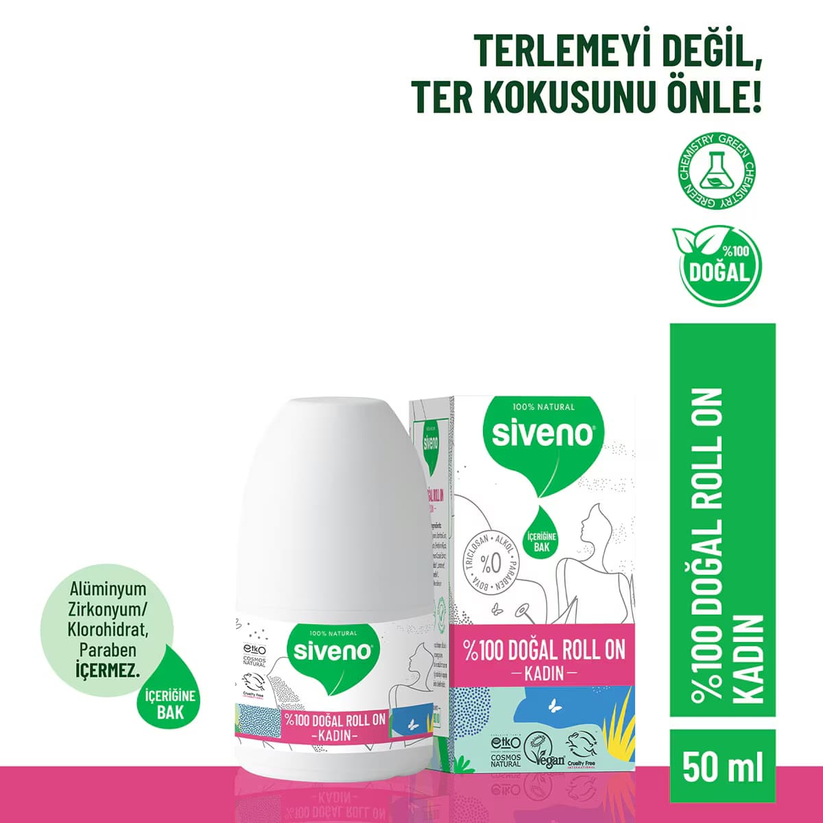 Siveno Doğal Roll On Kadın 50 ml 2