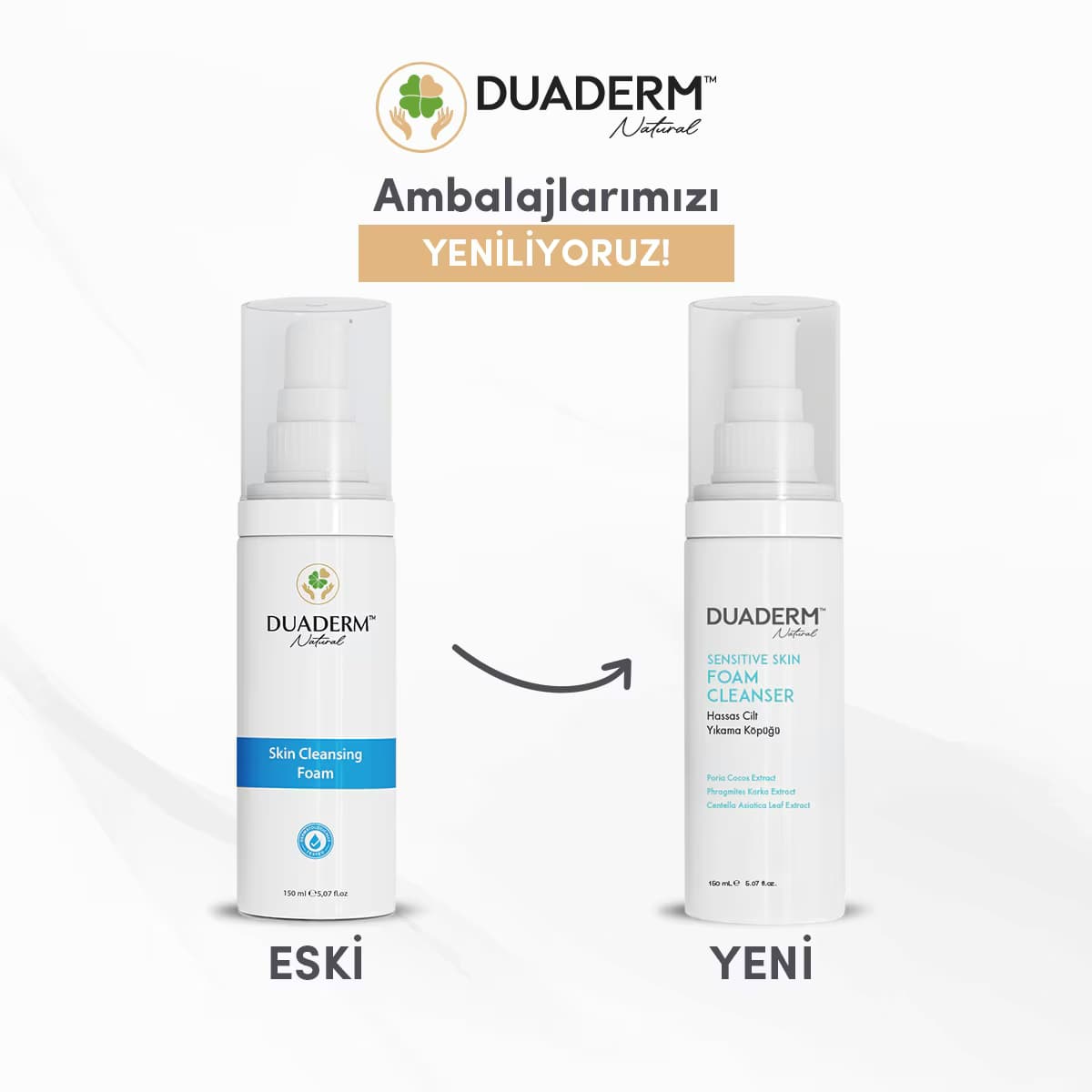 Duaderm Cilt Temizleme Köpüğü 150 ml 2