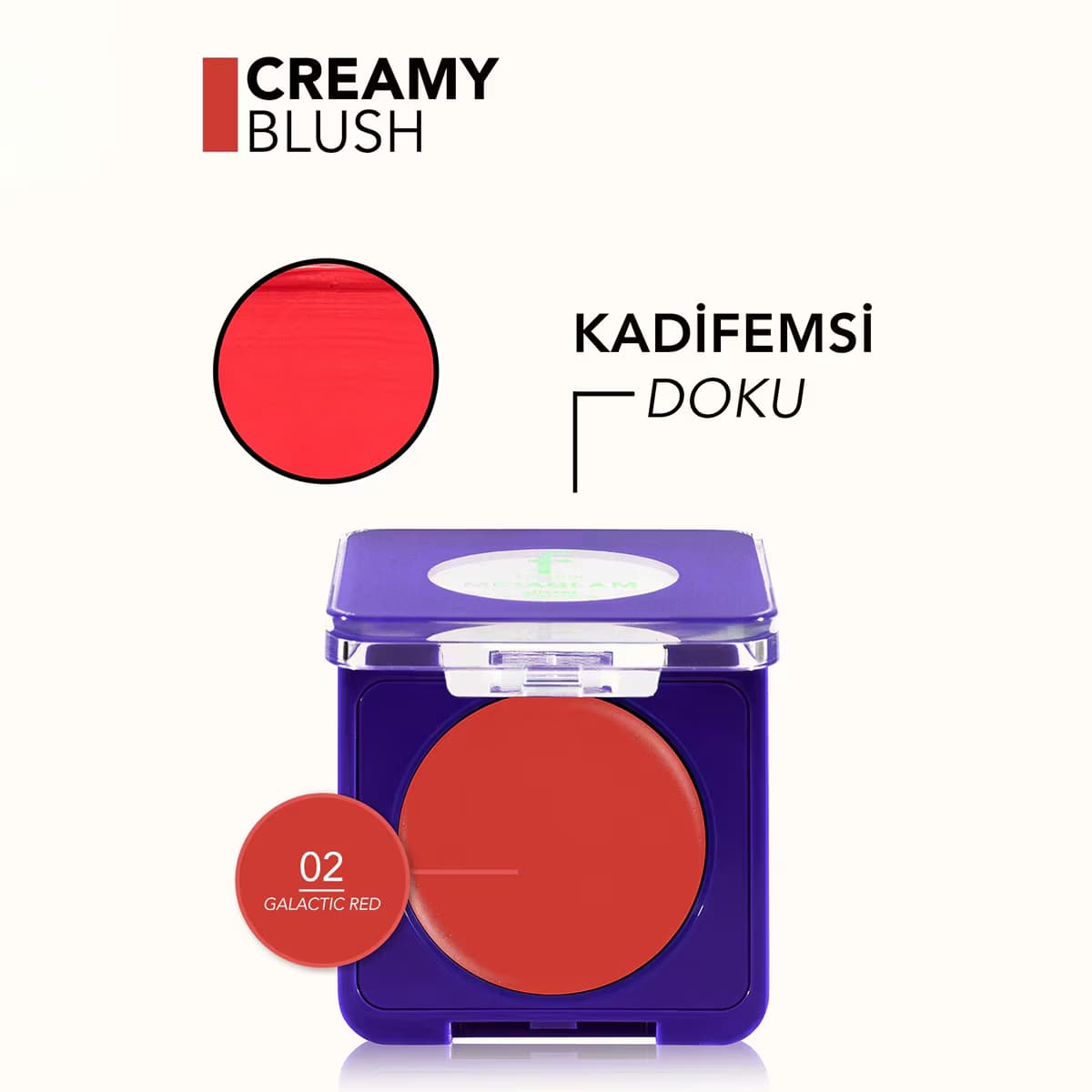 Flormar Metaglam Krem Allık 2 Galactıc Red 4