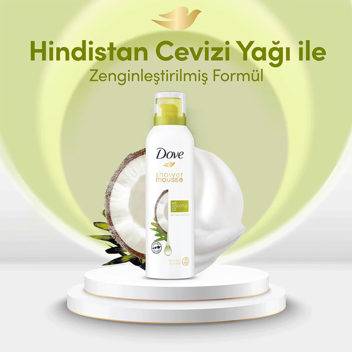 Dove Coconut Oil Duş Köpüğü 200 ml 3