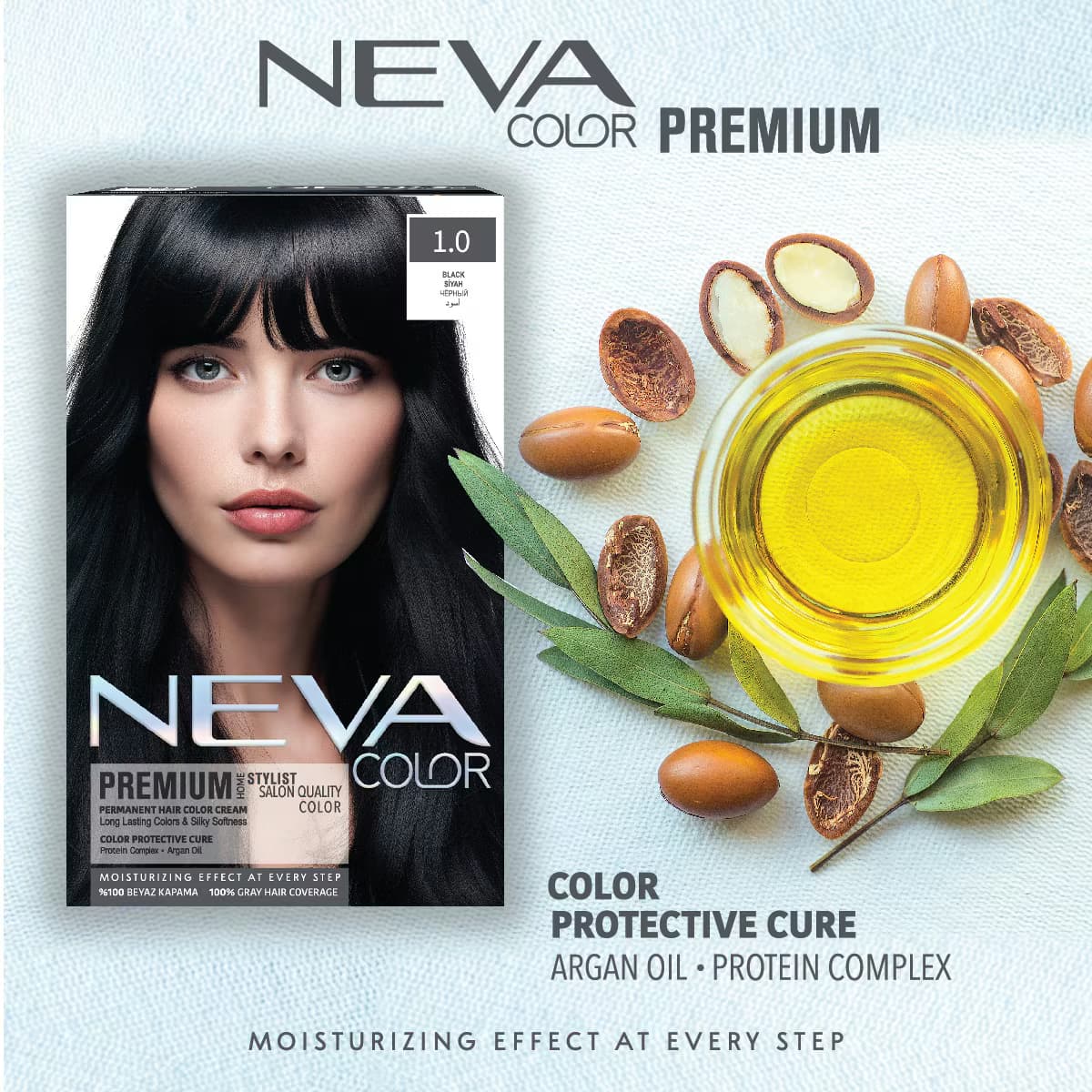 Neva Color Premium Saç Boyası Siyah 1.0 2