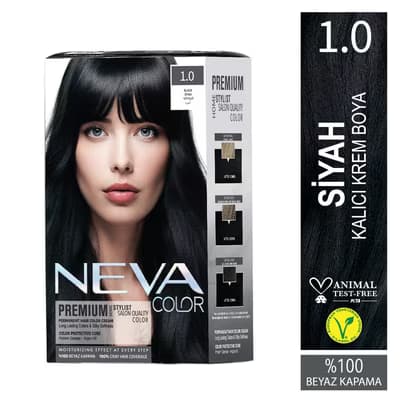 Neva Color Premium Saç Boyası Siyah 1.0