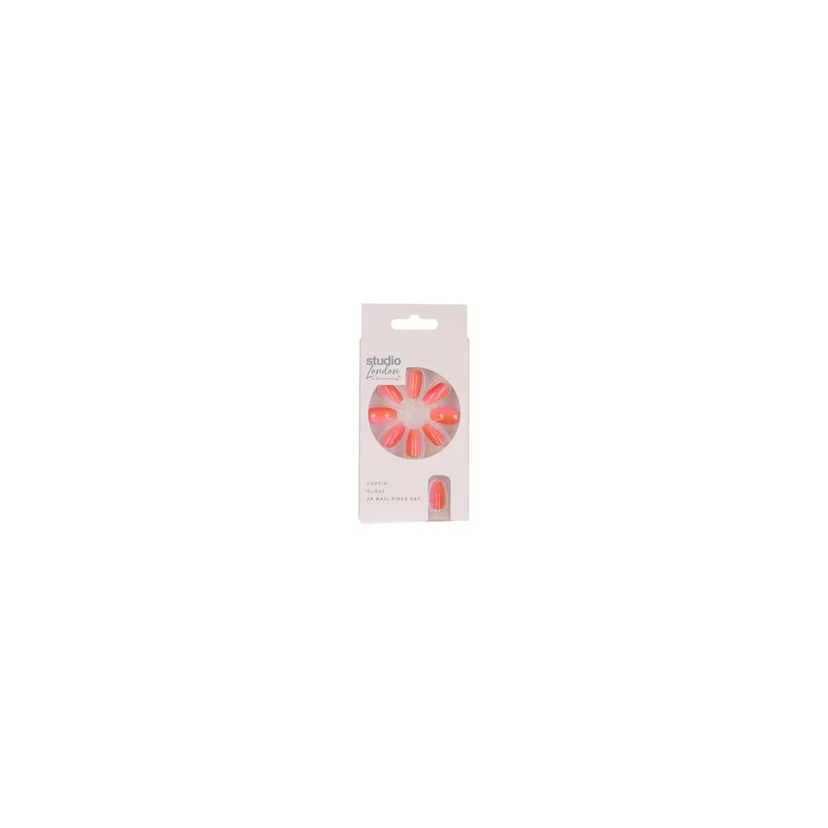 Superdrug Studio Takma Tırnak Ombre Coral 4