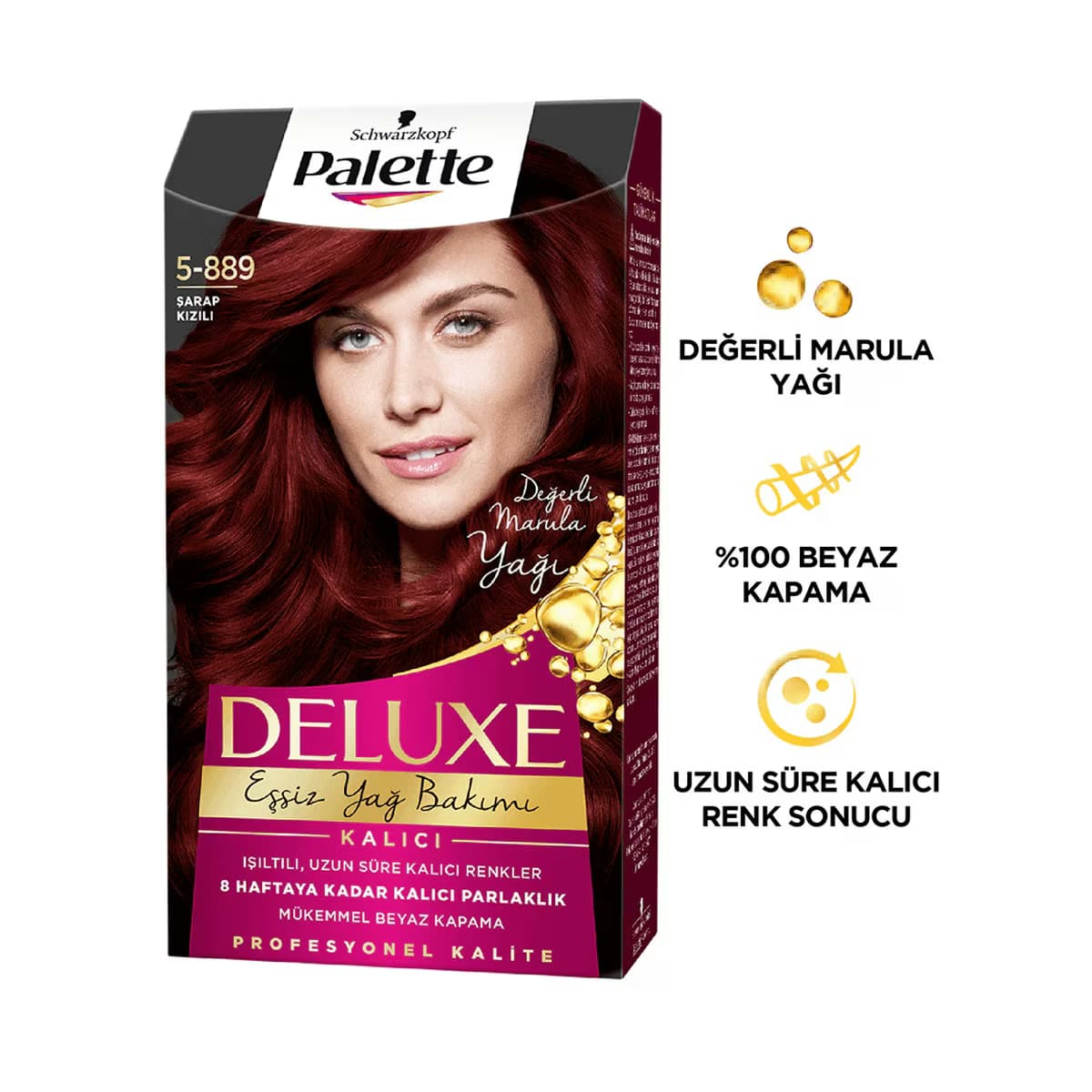 Palette Deluxe Saç Boyası 5-889 Şarap Kızılı 2