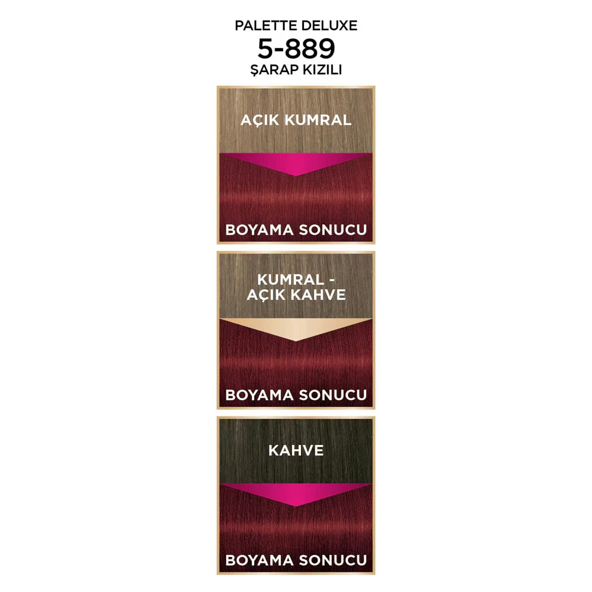Palette Deluxe Saç Boyası 5-889 Şarap Kızılı 3