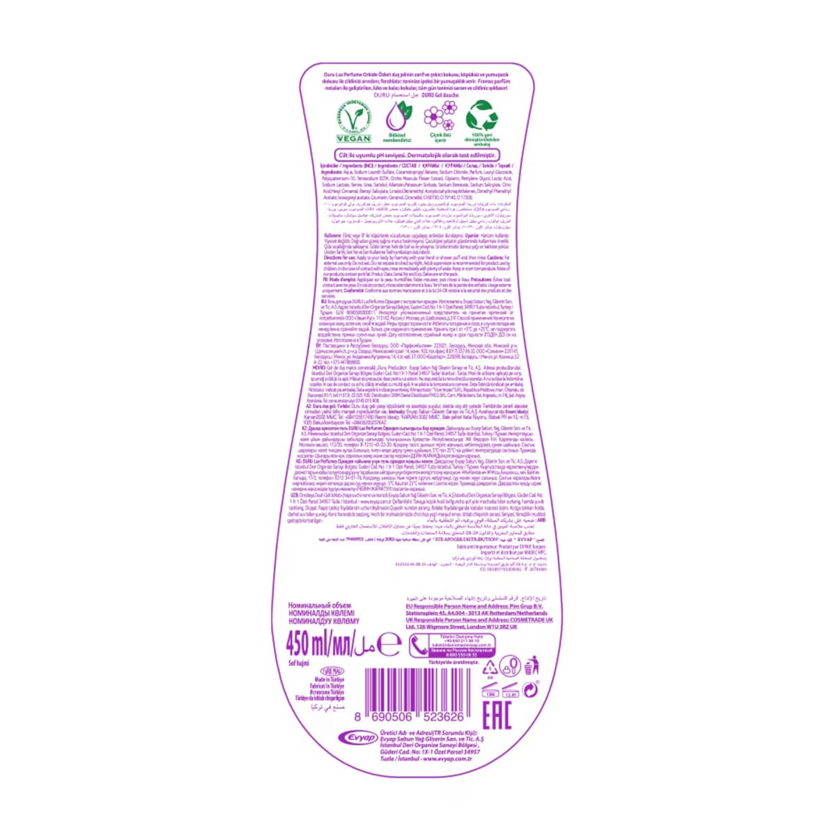 Duru Orkide Özlü Perfume Duş Jeli 450 ml 2