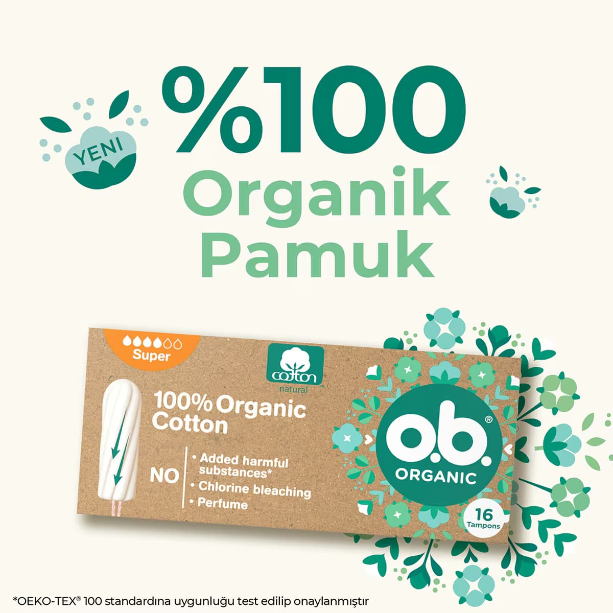 Ob Organik Tampon Super 16 Adet 2