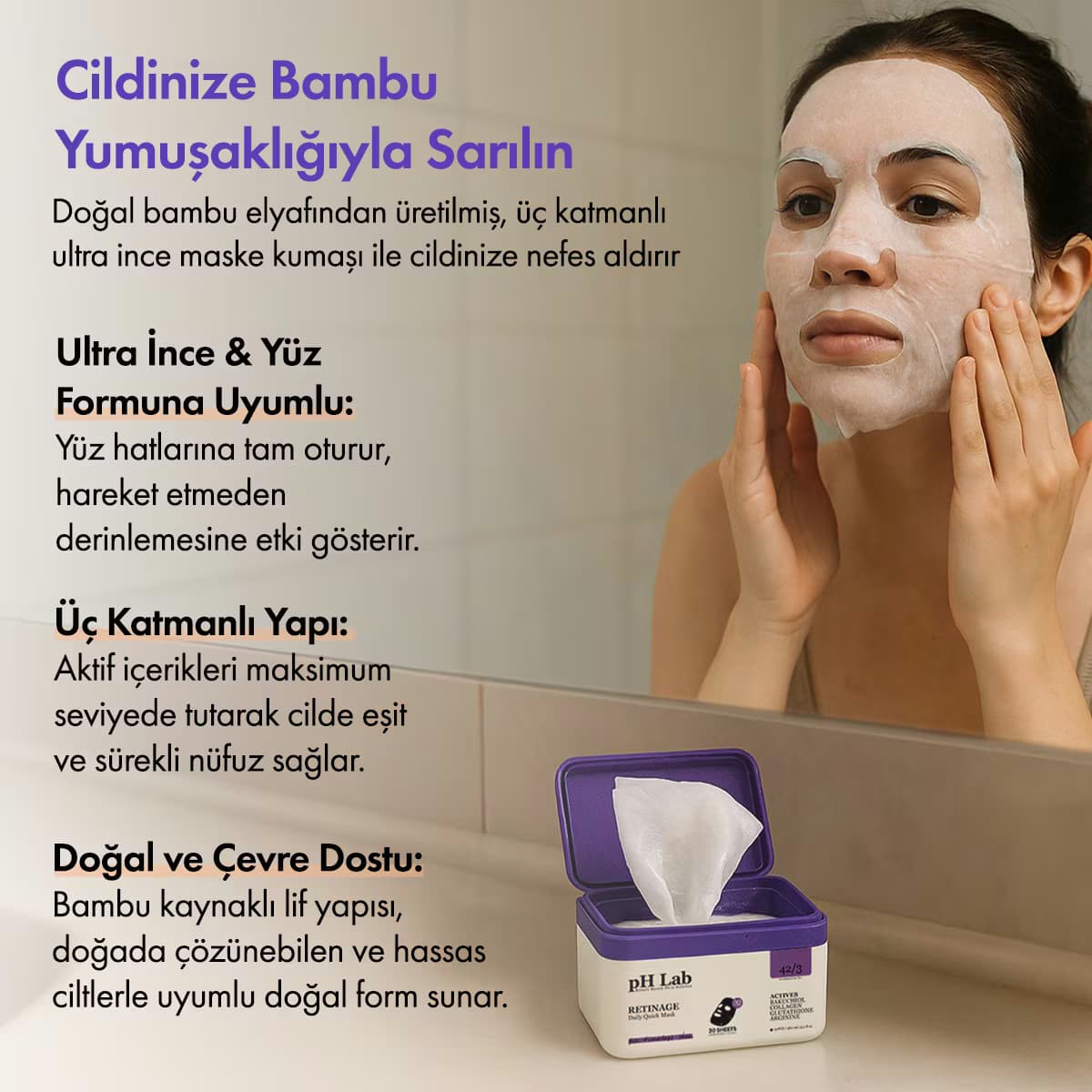 Ph Lab Retinage 30'lu Maske 360 ml 4