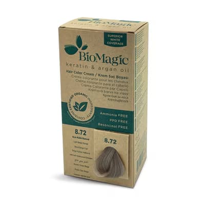 Biomagic Saç Boyası Açık Küllü Kumral No: 8.72