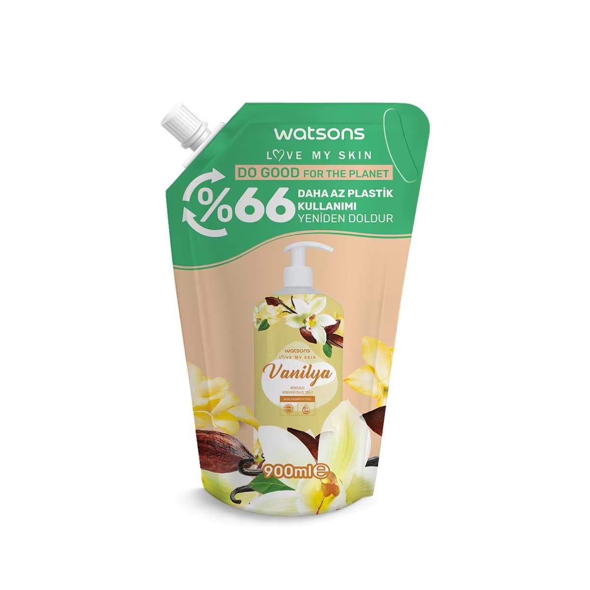 Watsons Kremsi Duş Jeli Vanilya 900 ml 2