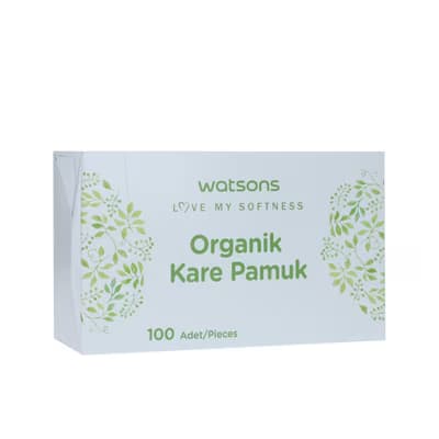 Watsons Organik Kare Pamuk Kutu 100 Adet
