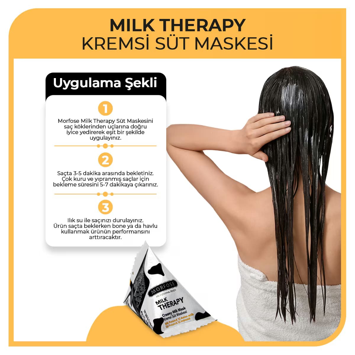 Morfose Saç Maskesi Üçgen Milk Therapy 25 ml 4