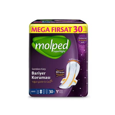 Molped Supernight Ped Gece 30 Adet