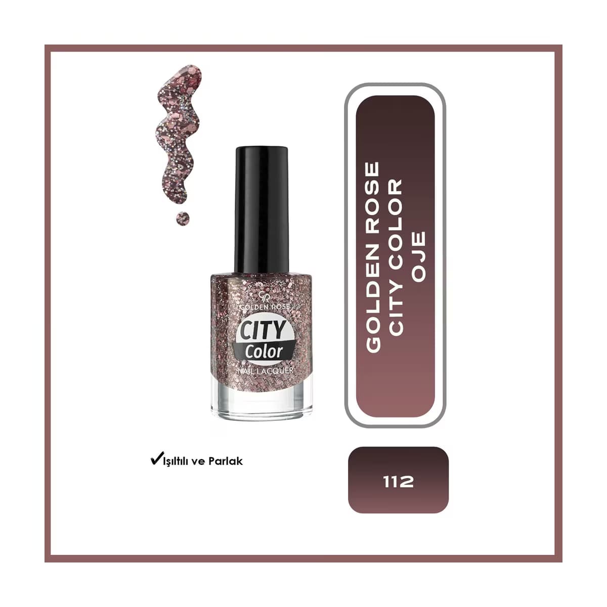 Golden Rose City Color Glitter Oje No: 112 2