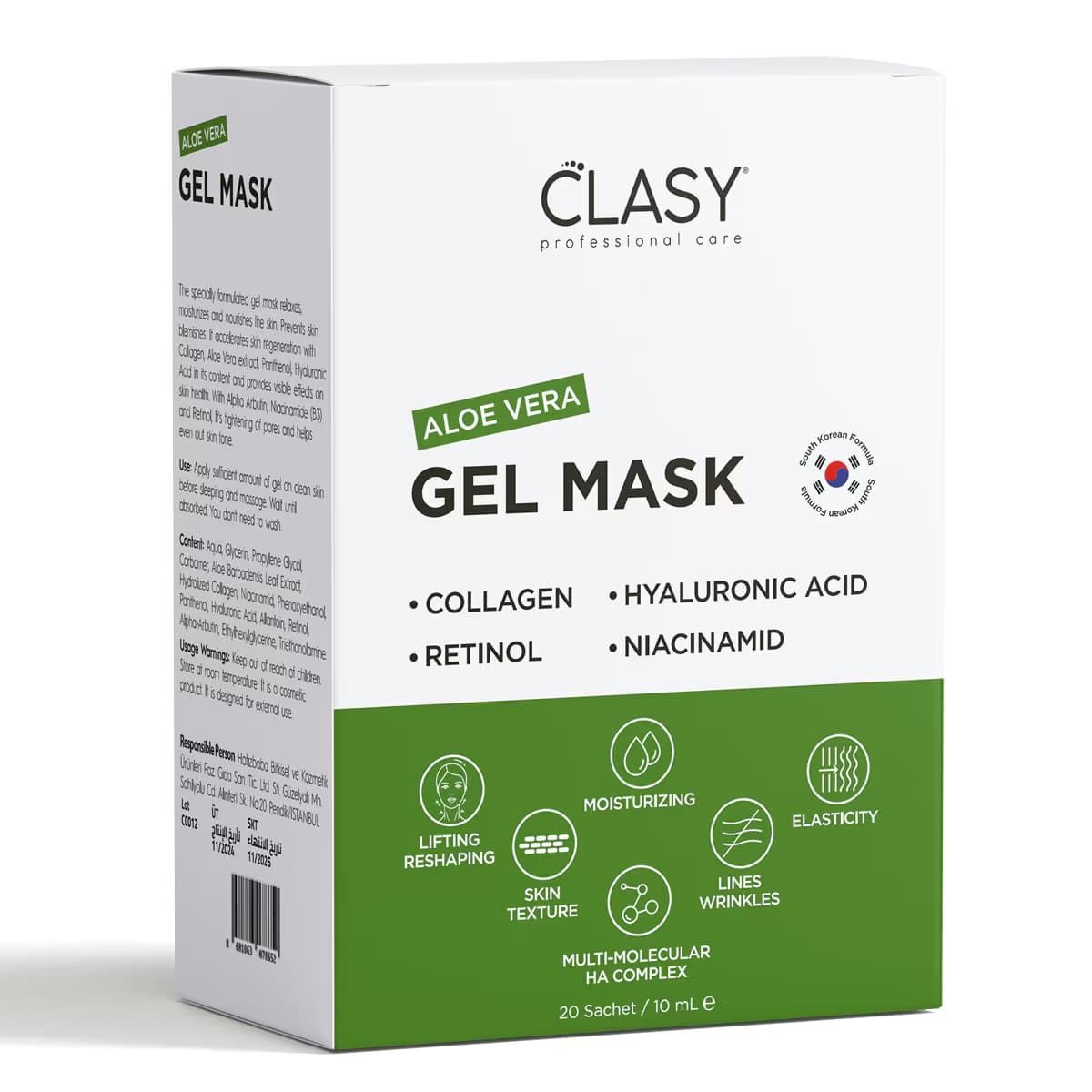 Clasy Care Aloevera Jel Maske 20x10 ml 2