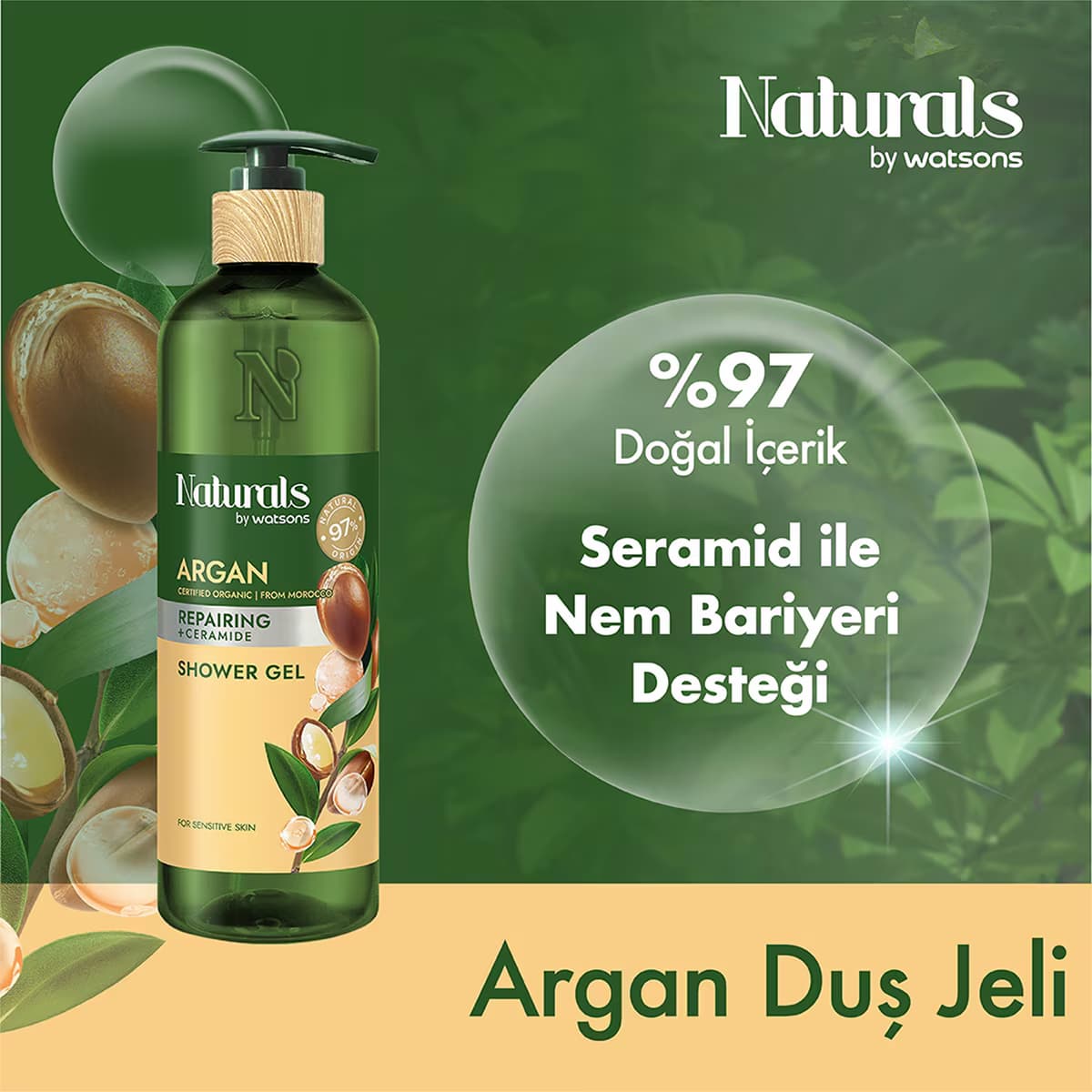 Naturals By Watsons Argan Duş Jeli 490 ml 2