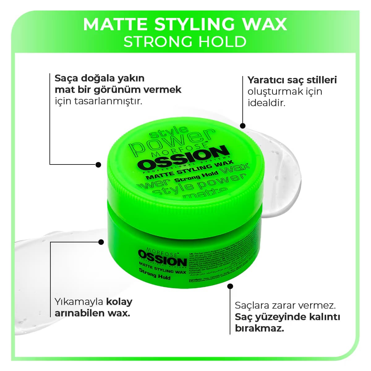 Morfose Ossion Mat Styling Wax 100 ml 3