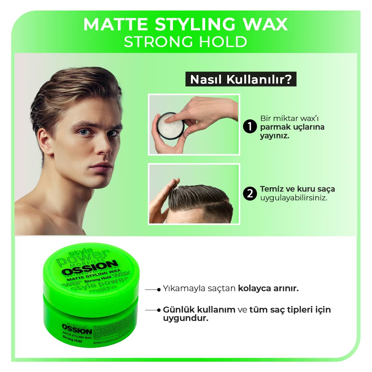 Morfose Ossion Mat Styling Wax 100 ml 4