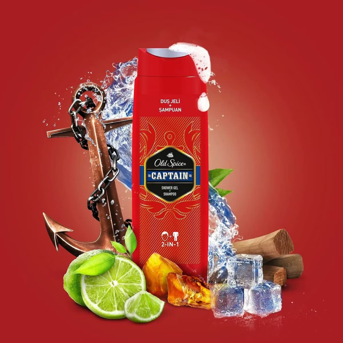 Old Spice Duş Jeli&Şampuan Captain 400 ml 2