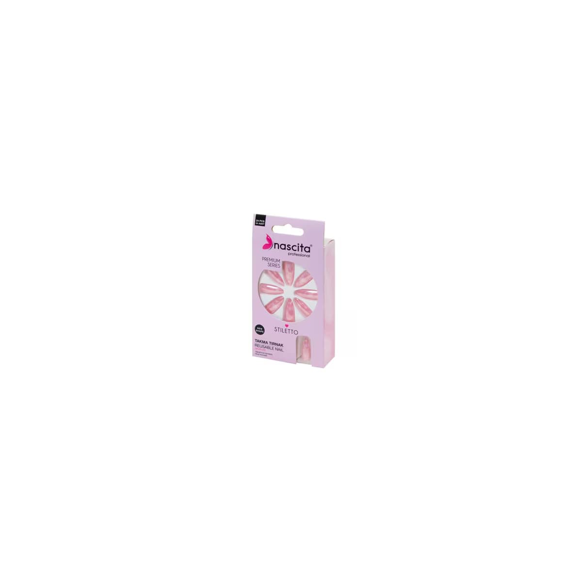 Nascita Takma Tırnak Pembe Mermer 24'lü 4