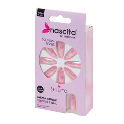 Nascita Takma Tırnak Pembe Mermer 24'lü