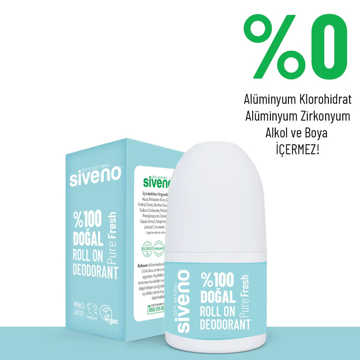 Siveno Doğal Roll On Pure Fresh 50 ml 5